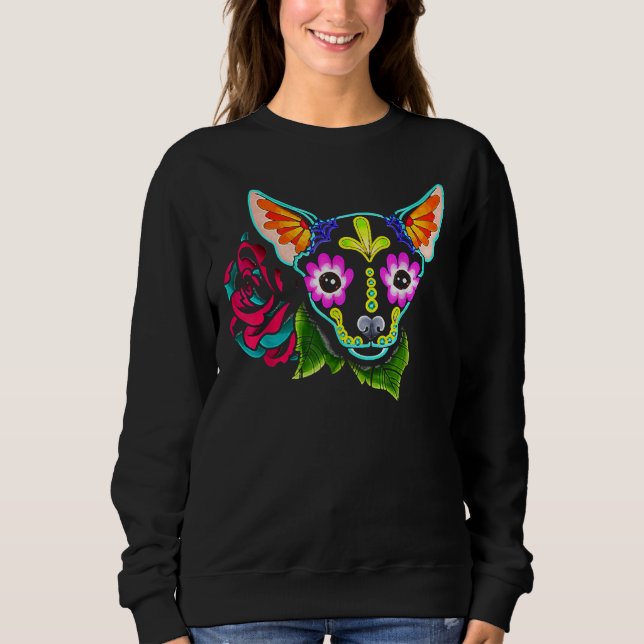 Chihuahua Day of the dead T Shirt (Framsida)
