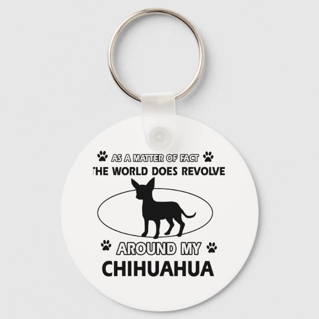 Chihuahua-design Nyckelring (Framsida)