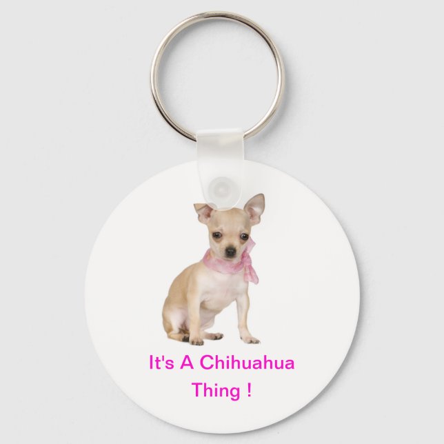Chihuahua Det är en Chihuahua Sak Nyckelring (Framsida)