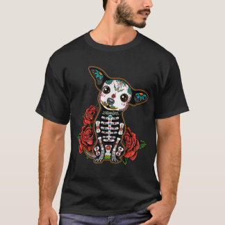 Chihuahua dia de los muertos day of the dead Hund  T Shirt