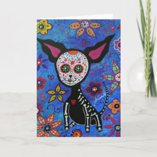 Chihuahua Dia de los Muertos Kort