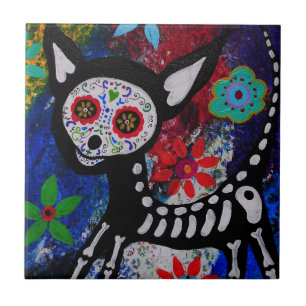CHIHUAHUA DIAMETER DE LOS MUERTOS BELÄGGA MED KAKELPLATTA