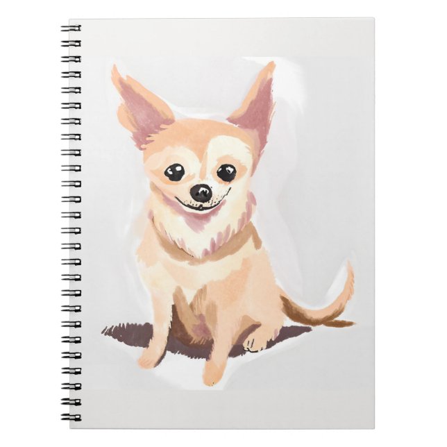 Chihuahua Dog | Cute Dog Pet Puppy Watercolor Anteckningsbok (Framsidan)