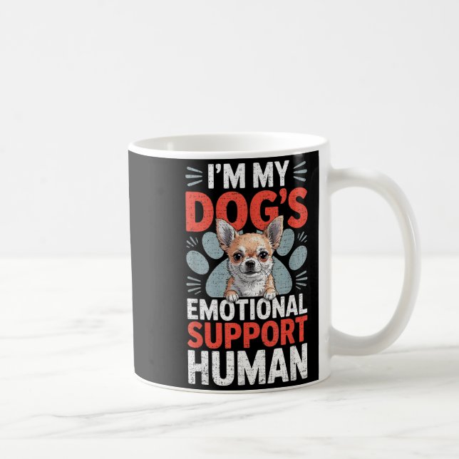 Chihuahua Dog Emotional Suprt Human  Kaffemugg (Höger)