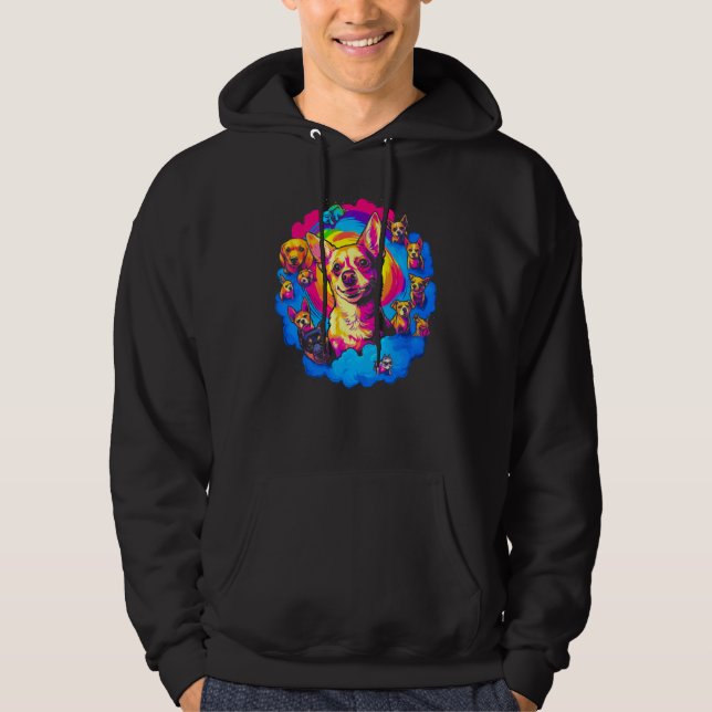 Chihuahua Dog Family Hoodie (Framsida)
