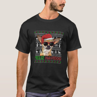 Chihuahua Dog Feliz Navidog Funny Christmas T Shirt