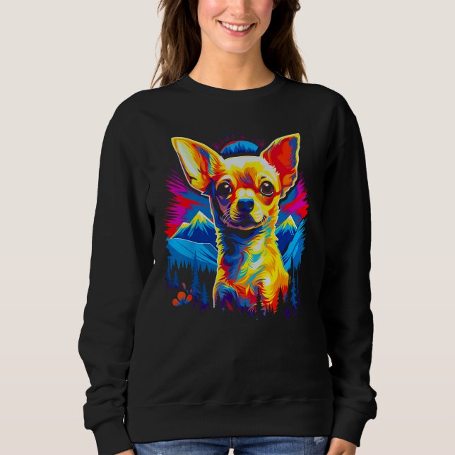 Chihuahua Dog Hiking T Shirt (Framsida)