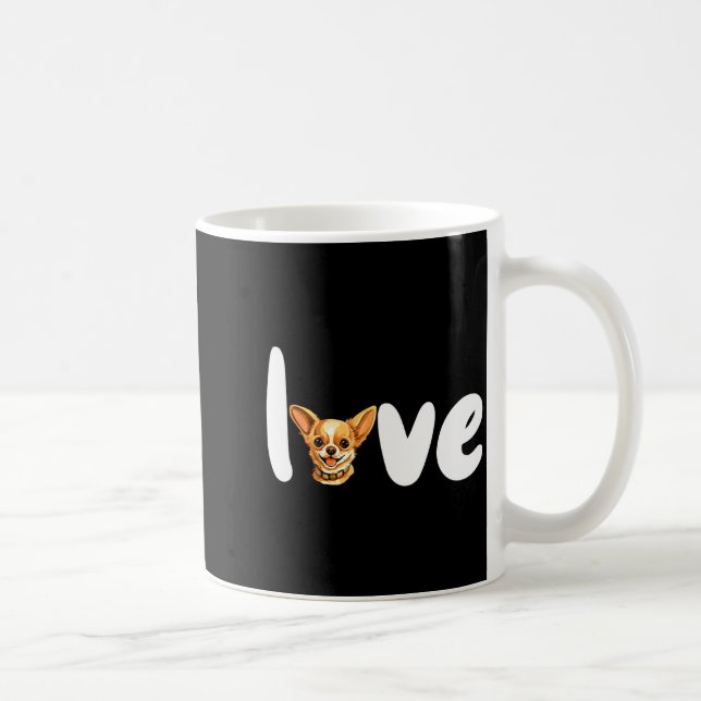 Chihuahua Dog Love For Valentines Day  Kaffemugg (Höger)