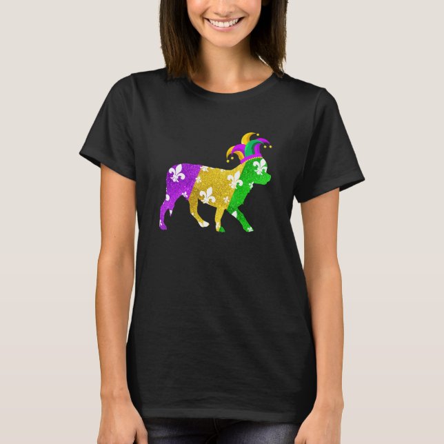 Chihuahua Dog Mardi Gras Carnivals Funny Puppy Lov T Shirt (Framsida)