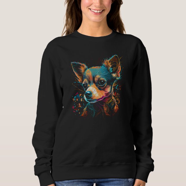 Chihuahua Dog Owner Chihuahuas Graffiti Style Grap T Shirt (Framsida)