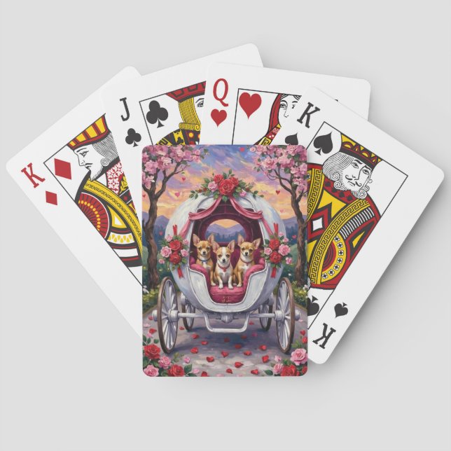 Chihuahua Dog Valentine's Day Casinokort (Baksidan)