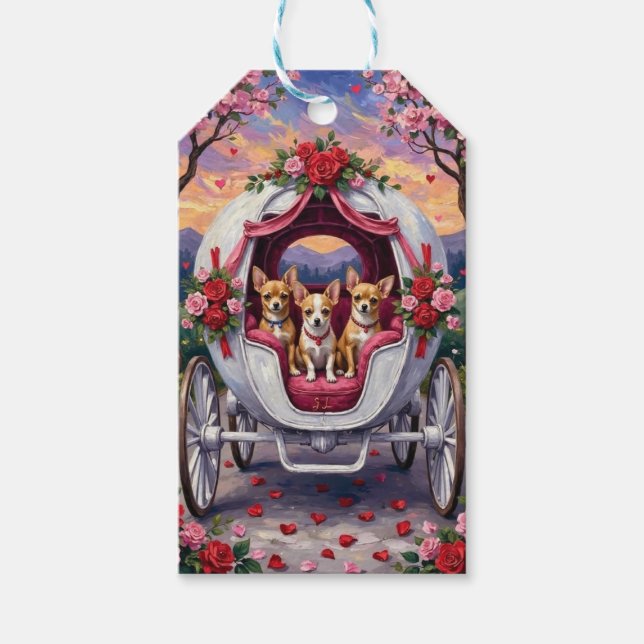 Chihuahua Dog Valentine's Day Presentetikett (Framsidan)