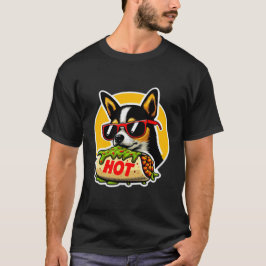 CHIHUAHUA EATING BURRITO 8 T SHIRT
