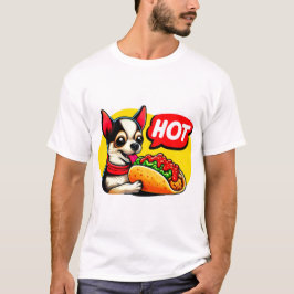 CHIHUAHUA EATING BURRITO 9 T SHIRT