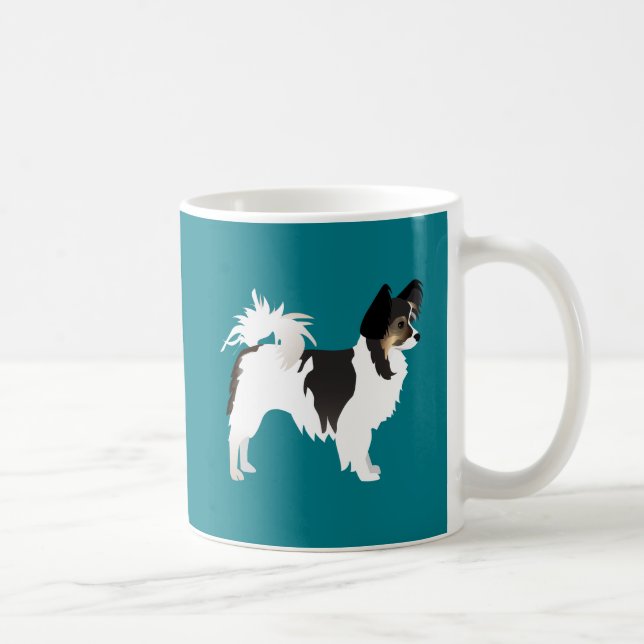 Chihuahua eller Papillon Basic Design med lång sma Kaffemugg (Höger)