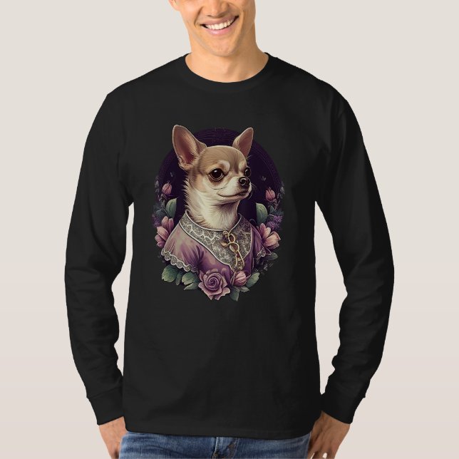 Chihuahua  English Lady Women Dress Dog Great Brit T Shirt (Framsida)