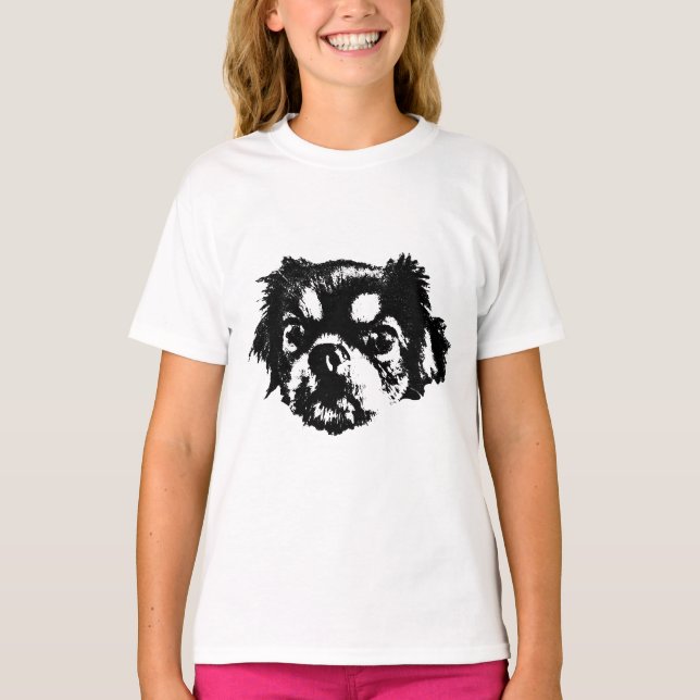 Chihuahua Face Tee – Sköna bläck hunddesign (Framsida)
