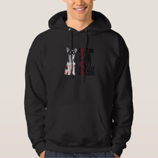 Chihuahua Fantastisk Loving Strong Lycklig Selfles Hoodie