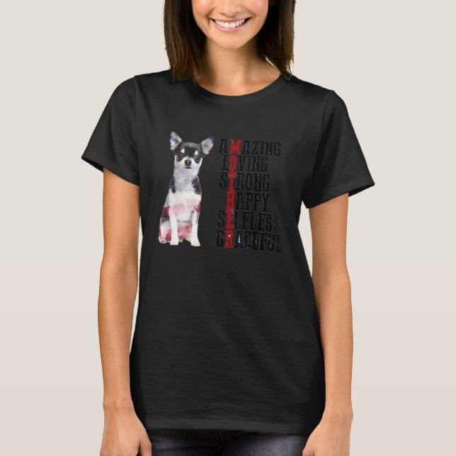 Chihuahua Fantastisk Loving Strong Lycklig Selfles T Shirt (Framsida)