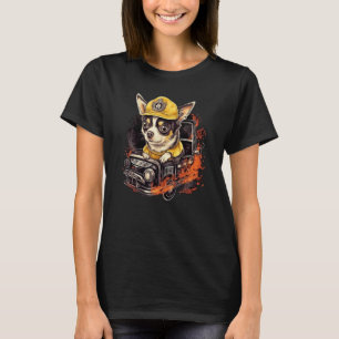 Chihuahua Firefighter Fireman Coola Hund Manar Hat T Shirt