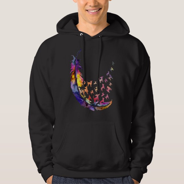 Chihuahua-fjäder Hoodie (Framsida)