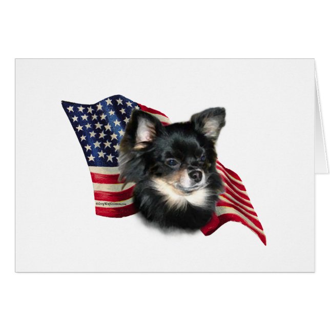 Chihuahua Flagga Hälsningskort (Framsidan Horizontal)