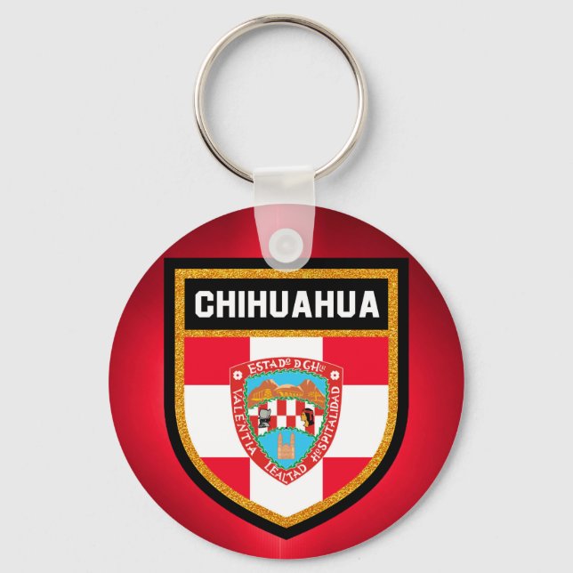 Chihuahua Flagga Nyckelring (Framsida)