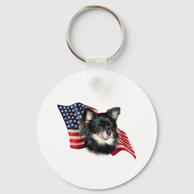 Chihuahua Flagga Nyckelring (Framsida)
