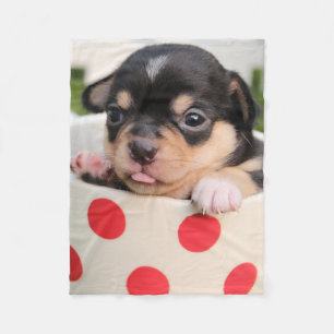 Chihuahua Fleece Blanket Add your Photo