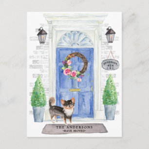 Chihuahua Flytta Announcement Postcard Vykort