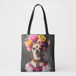 Chihuahua Frida Kalo Museum Berömd Art Tygkasse