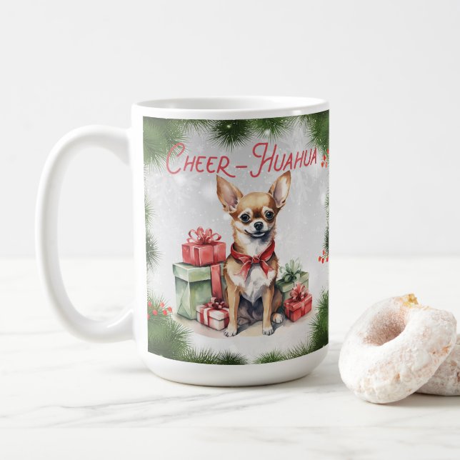 Chihuahua Funny jul Hund Coffee Mugg (Med munk)