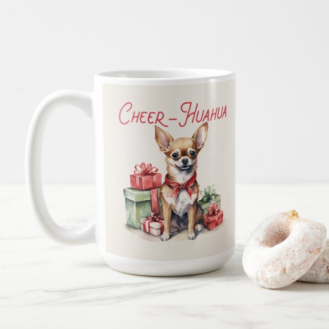 Chihuahua Funny jul Hund Coffee Mugg (Med munk)