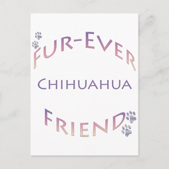 Chihuahua Furever Vykort (Framsida)