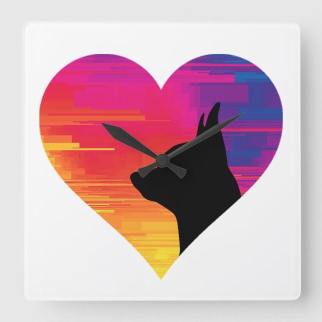 Chihuahua      fyrkantig klocka (Framsida)