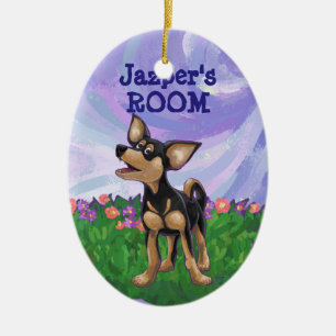 Chihuahua-gåvor och tillbehör julgransprydnad keramik