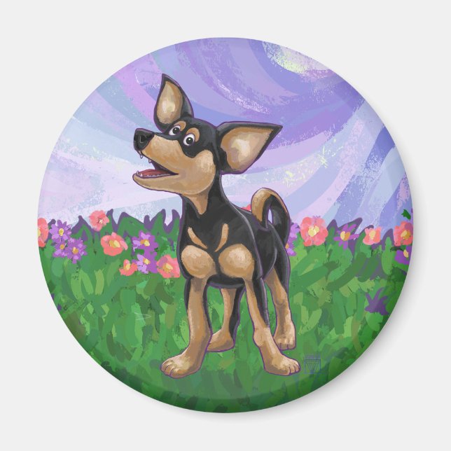 Chihuahua-gåvor och tillbehör magnet (Framsidan)