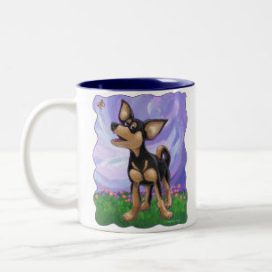 Chihuahua-gåvor och tillbehör Två-Tonad mugg