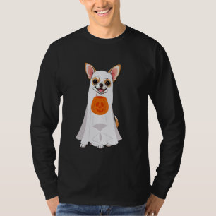 Chihuahua Ghost Pumpkin Halloween Fall Hund älskar T Shirt