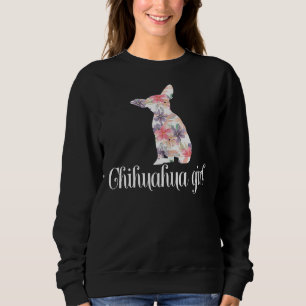 Chihuahua Girl New Blommigt Chihuahua T Shirt