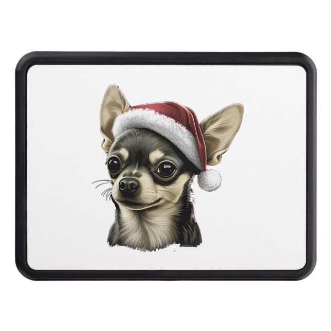 Chihuahua God jul X-Mas Träd Cute Dragkroksskydd (Framsidan)