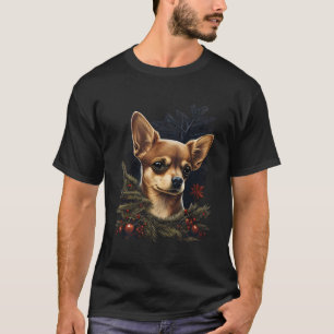 Chihuahua God jul X-Mas Träd Cute Hund Funn T Shirt