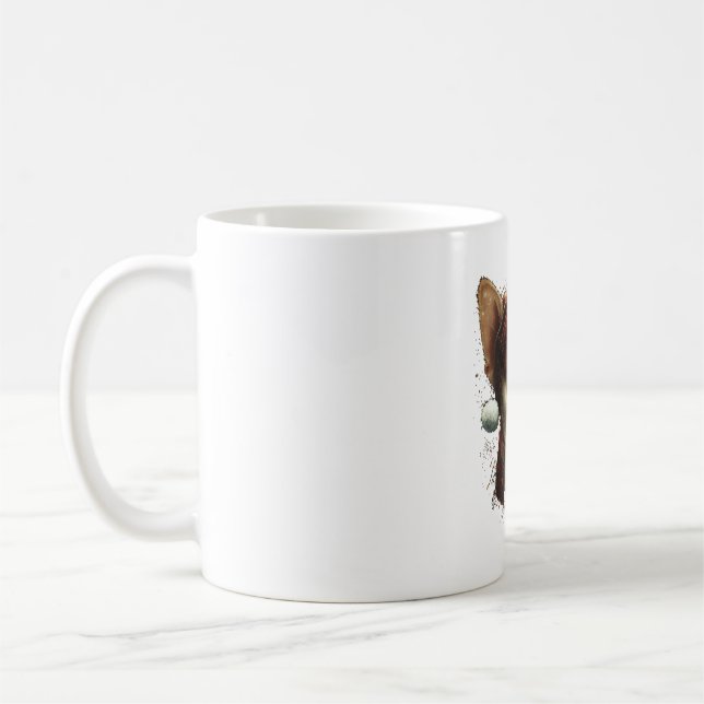 Chihuahua God jul X-Mas Träd Cute Kaffemugg (Vänster)