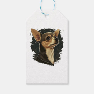 Chihuahua God Jul X-Mas Träd Söt Presentetikett