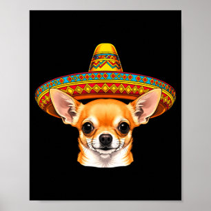 Chihuahua grafik - chihuahua älskare fiesta poster