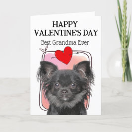 Chihuahua Grandma Anpassningsbar Valentine Day Car Helgkort