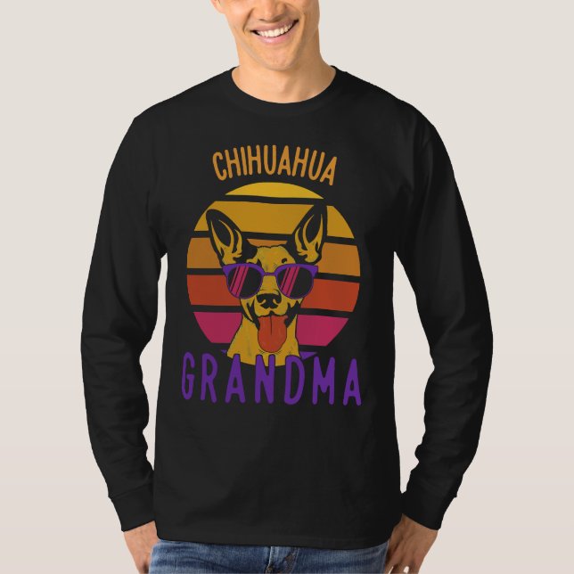 Chihuahua Grandma T Shirt (Framsida)