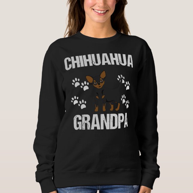 Chihuahua Grandpa T Shirt (Framsida)