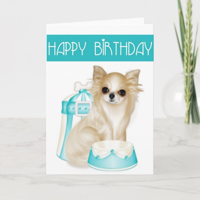 Chihuahua Grattis på födelsedagen Greeting Card Kort (Framsida)