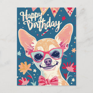 Chihuahua Grattis på födelsedagen Vykort